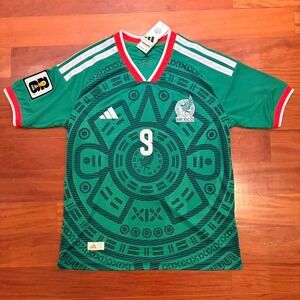 Adidas Mexico Home 2026 FIFA World Cup green jersey Raul number 9 with patch